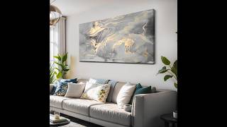 Review: liysawg 79"x40" Abstract Canvas Wall Art – Modern Gray Fluid Ink Decor