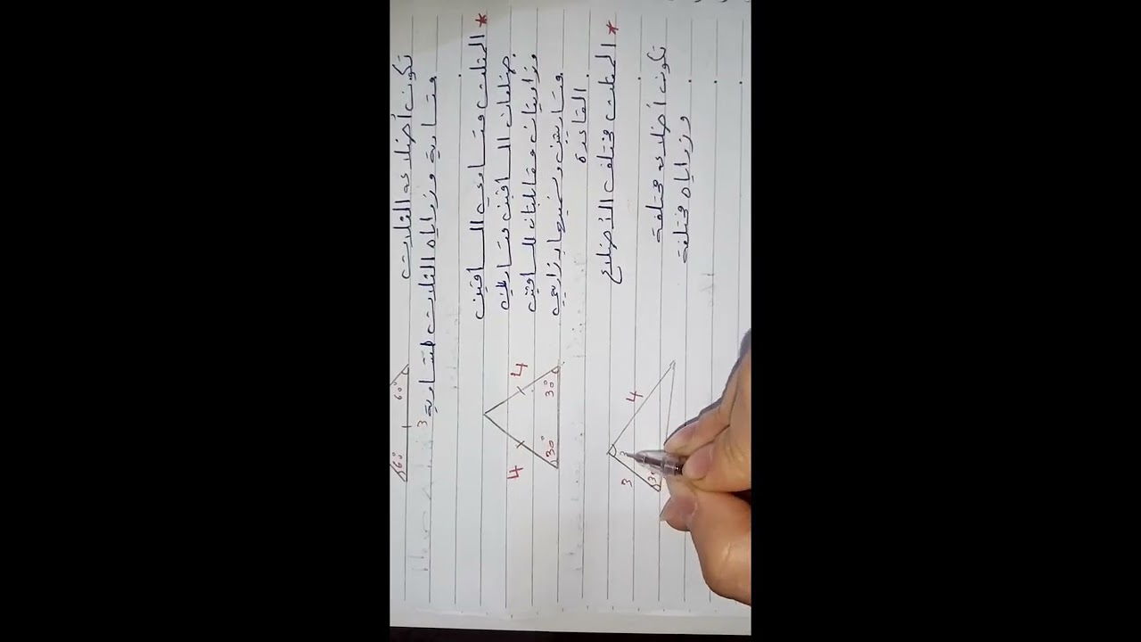 @درس تصنيف المثلث(لصف السادس الابتدائي)