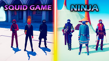 SQUID GAME TEAM vs NINJA TEAM - Totally Accurate Battle Simulator TABS