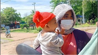 Rural life nice mom care Asian Cambodia || Nice mother to health center