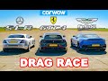 Mercedes SLR McLaren vs Ferrari GTC4 vs Aston DBS: DRAG RACE