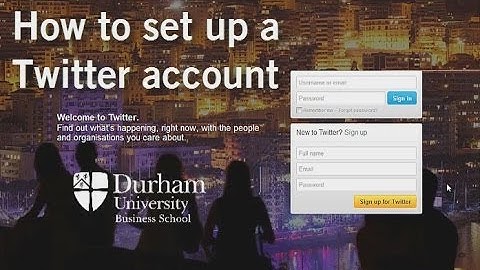 How to set up a Twitter account