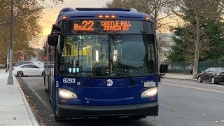 Bx22 Bus Announcements to Castle Hill Zerega Avenue. Weekday Service.