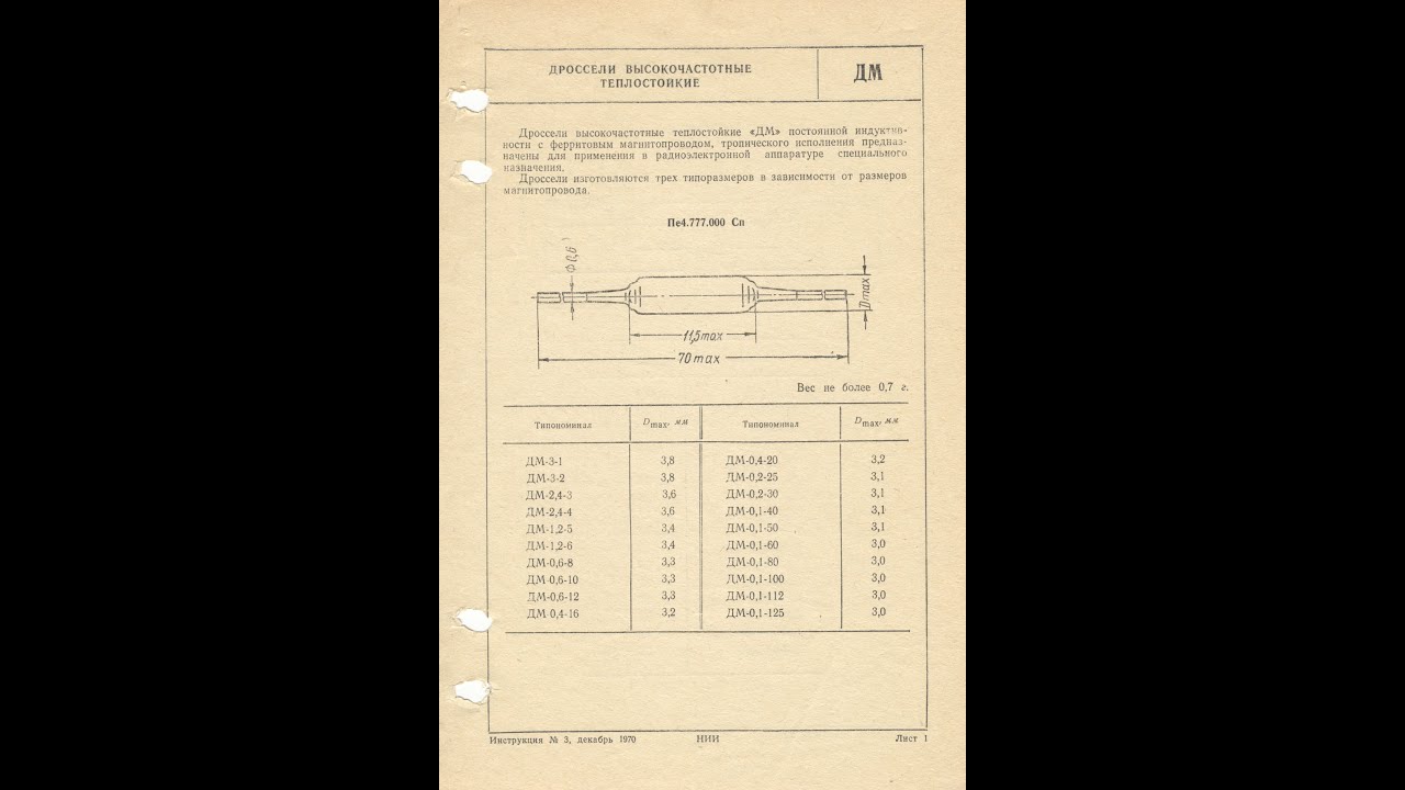 ДМ - дроссели высокочастотные теплостойкие - YouTube