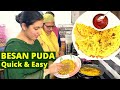 Besan Ka Puda Recipe in 10 Minutes | Besan Ka Cheela | Quick & Easy Indian Recipes | Besan Chilla