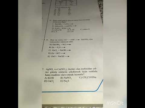 Yeni Güvən kimya test toplusu / 11.2. İon mübadilə reaksiyaları / səh 142 / 1-33 izahlar