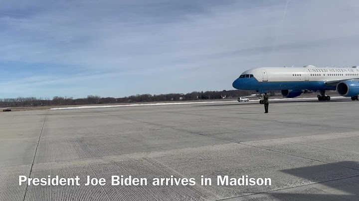 President Joe Biden arrives in Madison