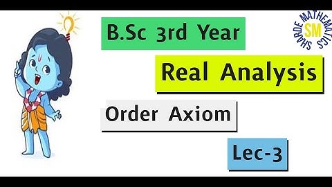 Order Axiom | Real Analysis Bsc 3rd Year | Real Number System L-3 |