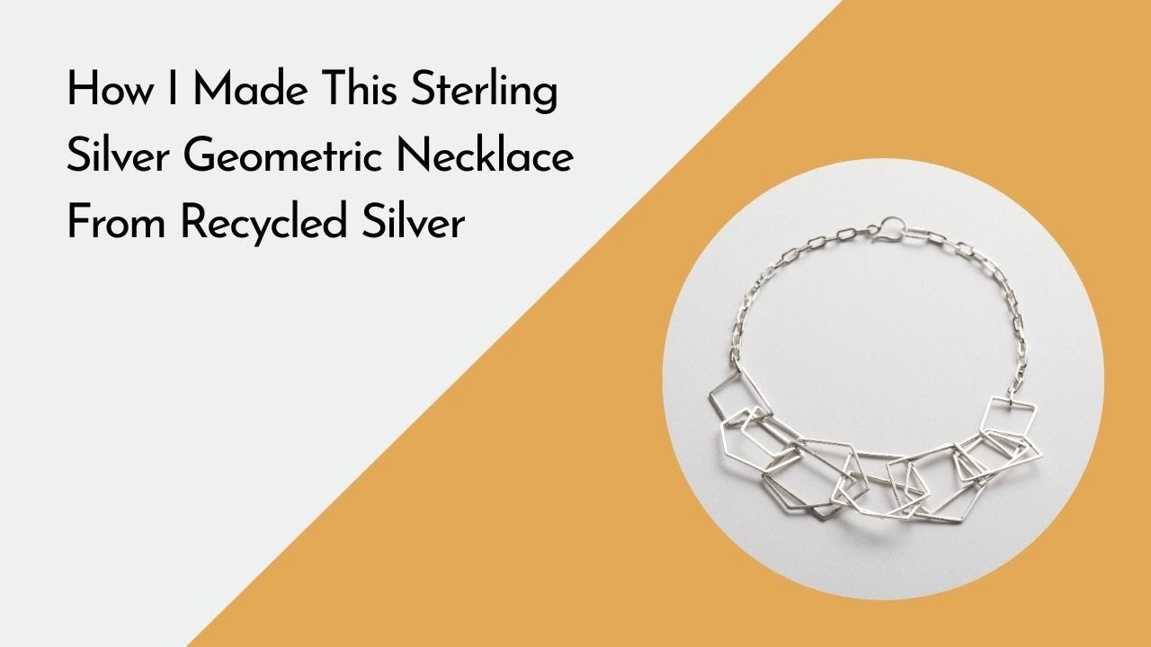 Bottlebee: How I Made This Sterling Silver Geometric Necklace From Recycled Silver