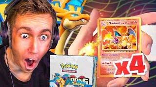 *OMG* I Packed 4 Charizards From 1 Pokemon Evolutions Booster Box!!!