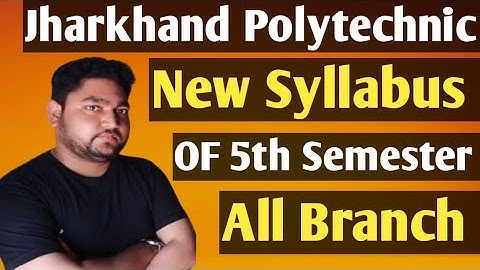 New Syllabus of 5th semester || Jharkhand polytechnic 