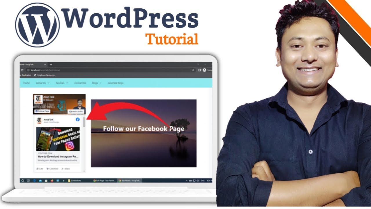 How To Add Facebook Page To WordPress How To Connect Facebook Page