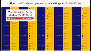 How to add the cutting mark to the visiting card in CorelDraw