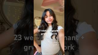23 weeks pregnant + grwm for work #grwm #work #pregnant #pregnancy