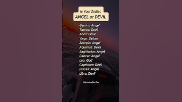 Is Your Zodiac Signs ANGEL or DEVIL 👿 #zodiac #zodiacsigns #astrology #astrologysigns #horoscope