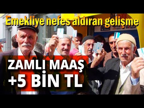 Emekliye maaş zammı artı 5 TL Emekliye nefes aldıracak gelişme