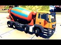 BeamNG Drive - MAN TGS Concrete Truck vs Speed Bumps Suspension Testing