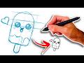 Como Desenhar um Picolé Kawaii 🍦 Tutorial Passo a Passo Fácil