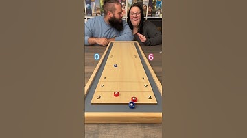 Play Shuffleboard On Your Table At Home! #boardgame #couple