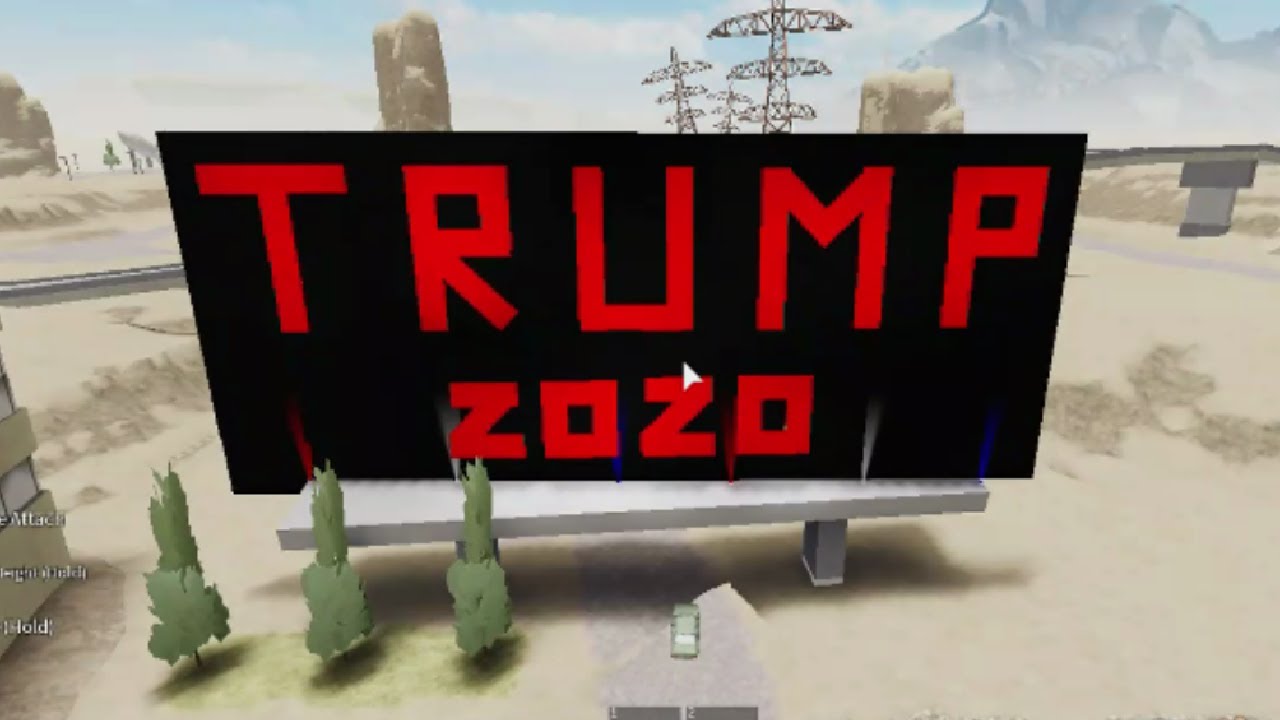 We Built A Trump 2020 Sign In Roblox Electric State Trump Land - 2020 mega tsunami roblox