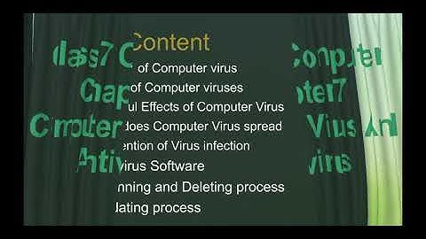 Cl.7 Computer - Computer Virus & Antivirus