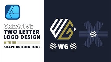 TWO LETTER LOGO DESIGN WITH THE SHAPE BUILDER TOOL.