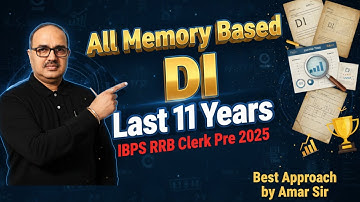 IBPS RRB Clerk Pre 2025 🔥 All Memory Based DI (Last 11 Years) | Best Approach by Amar Sir🎯