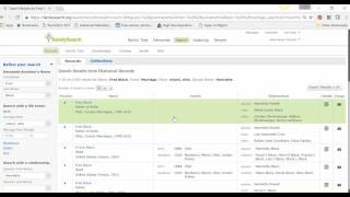 Find A Marriage Record Using Familysearch