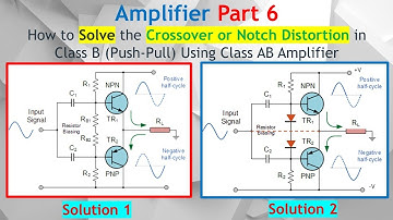 Amplifier #6. Fix Class B Crossover Distortion: Class AB Push-Pull Amplifier (High Efficiency!)