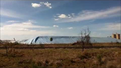 Mt McLaren grain store and silos