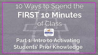 104 Intro to Activating Prior Knowledge