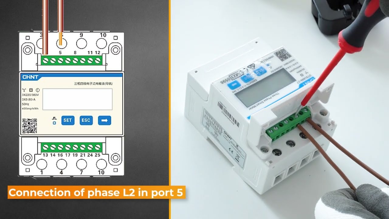 Installation of CHINT DTSU666-CT (SOLAX) meter and current clamps (ENG) 