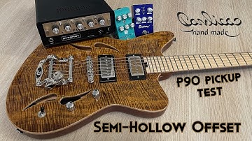 P90 Semi-hollow test [Pavlica Offset guitar]