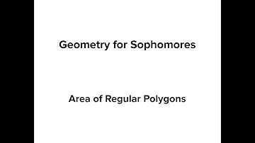 Chapter 10: Area of Regular Polygons