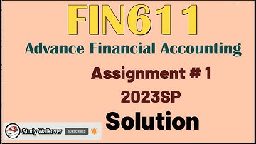 FIN611 Assignment 1 solution 2023|FIN611 Assignment 1 Spring 2023