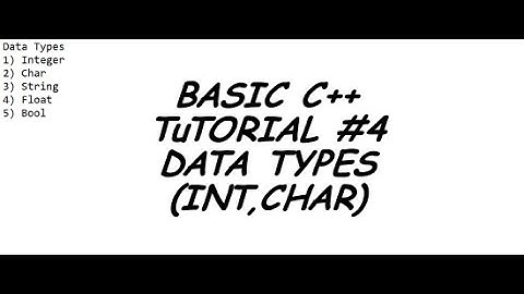 Beginner|Basic C++ Tutorial 4 part1 | DataTypes | IntegerDataType | CharacterDataType (Urdu / Hindi)