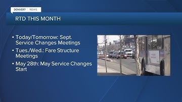 RTD important changes this month