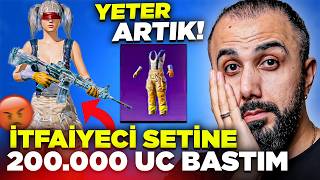İTFAİYECİ SETİNİ ALMAK İÇİN 200.000 UC BASTIM!! 😱 PUBG Mo...