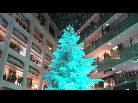 Christmas tree in white kitte Tokyo Japan