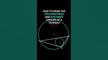 How to draw the circumscribed and inscribed circles of a triangle #descriptive #geometry
