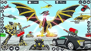 Epic Robot Wars: Dragon Car vs. Dino Transformer Game Showdown! - Android Gameplay