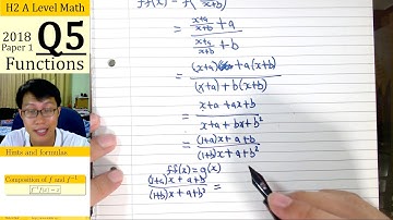 2018 A Level H2 Math Paper 1 Question 5 Solution (Updated)