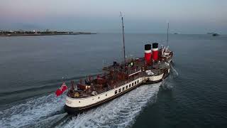 Waverley paddle steamer drone footage portsmouth (4k)