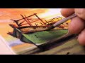 How to Paint Seashore Sunset / Acrylic Painting / Paint with Shiba