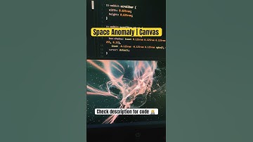 Space Anomaly | Canvas | HTML5 #htmlcss #js #space #shorts