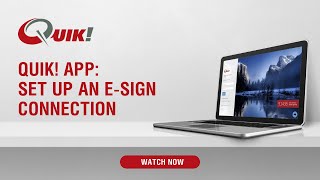 How to Set up E-Signature in the Quik! App