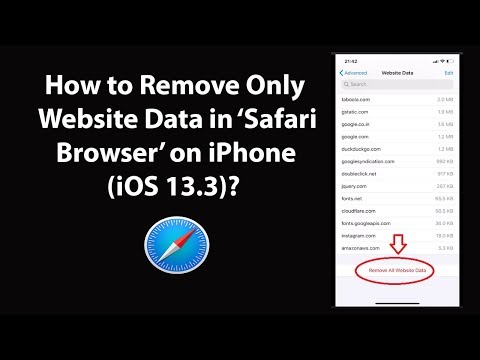 How to Remove Only Website Data in Safari Browser on iPhone (iOS 13.3)?