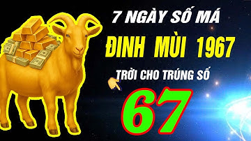 Duy nhất 7 ngày cuối cùng Tháng 10 âm- Tuổi ĐINH MÙI 1967 HỐT VÀNG HỐT BẠC GIÀU HƠN TRÚNG SỐ
