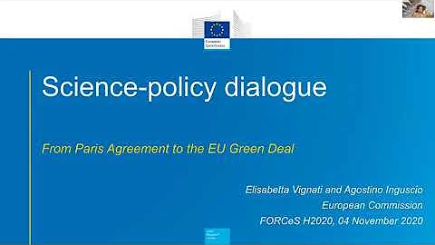 Webinar: Science-policy dialogue: from Paris Agreement to the EU Green Deal by Elisabetta Vignati