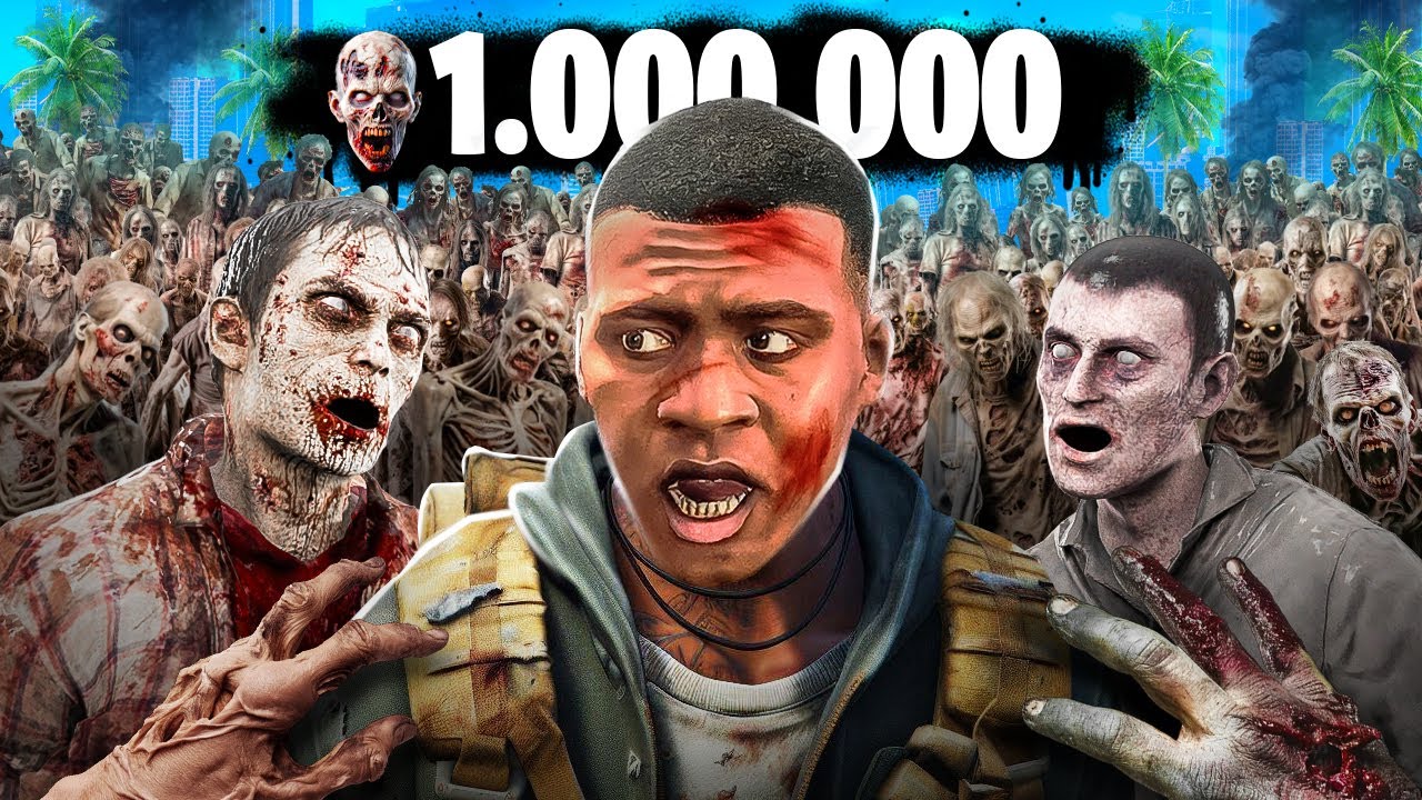 Sobreviví Contra 1.000.000 de ZOMBIS Durante 24 Horas en GTA 5!